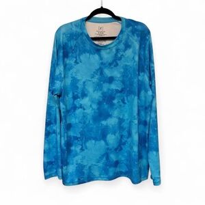 George Waterproof Oversized Tie-Dye Light Blue Hiking Boho Sun Shirt Size XL